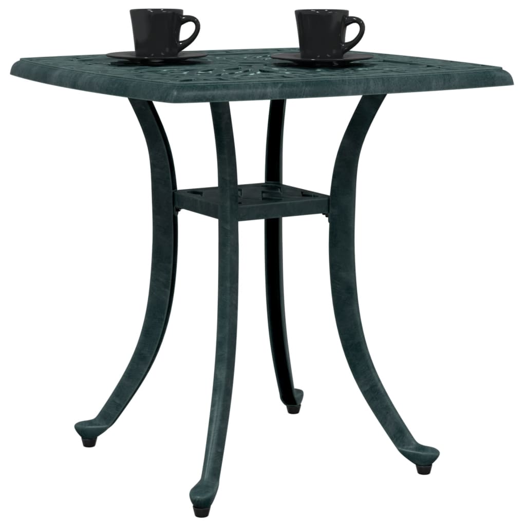 Tuintafel 53x53x53 cm gietaluminium groen