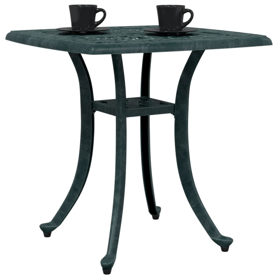 Tuintafel 53x53x53 cm gietaluminium groen