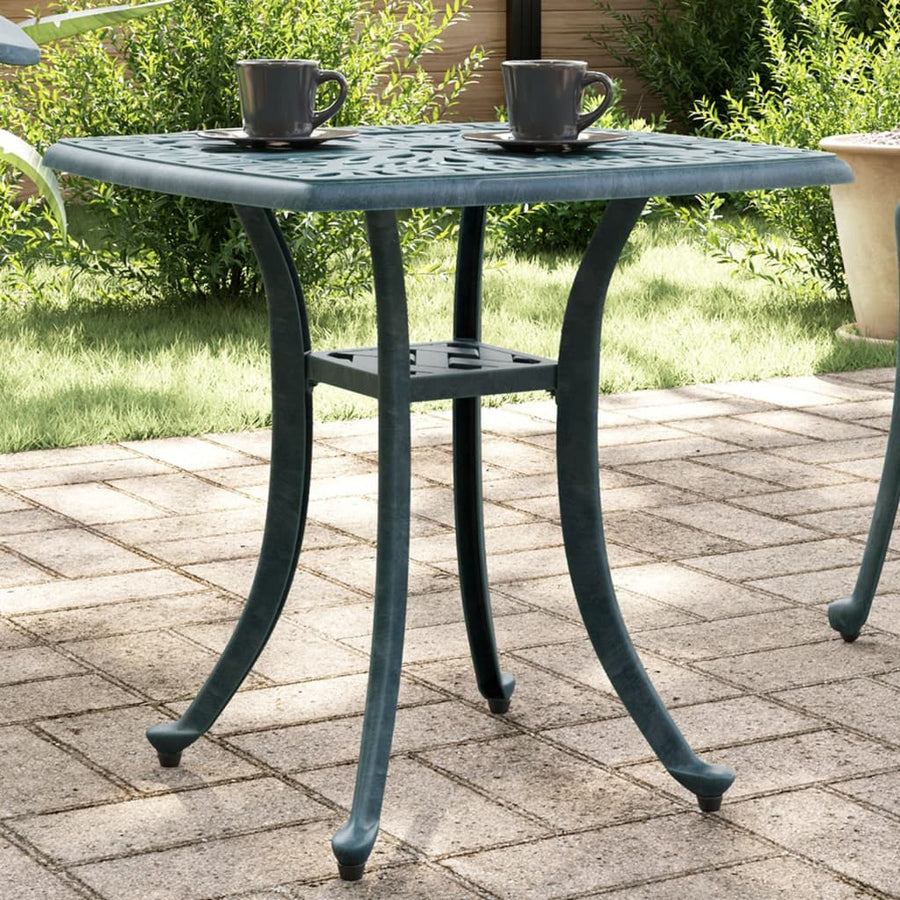 Tuintafel 53x53x53 cm gietaluminium groen