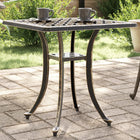 Garden table 53x53x53 cm cast aluminium bronze-coloured