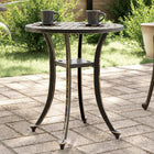 Garden table Ø 48x53 cm cast aluminum bronze-colored