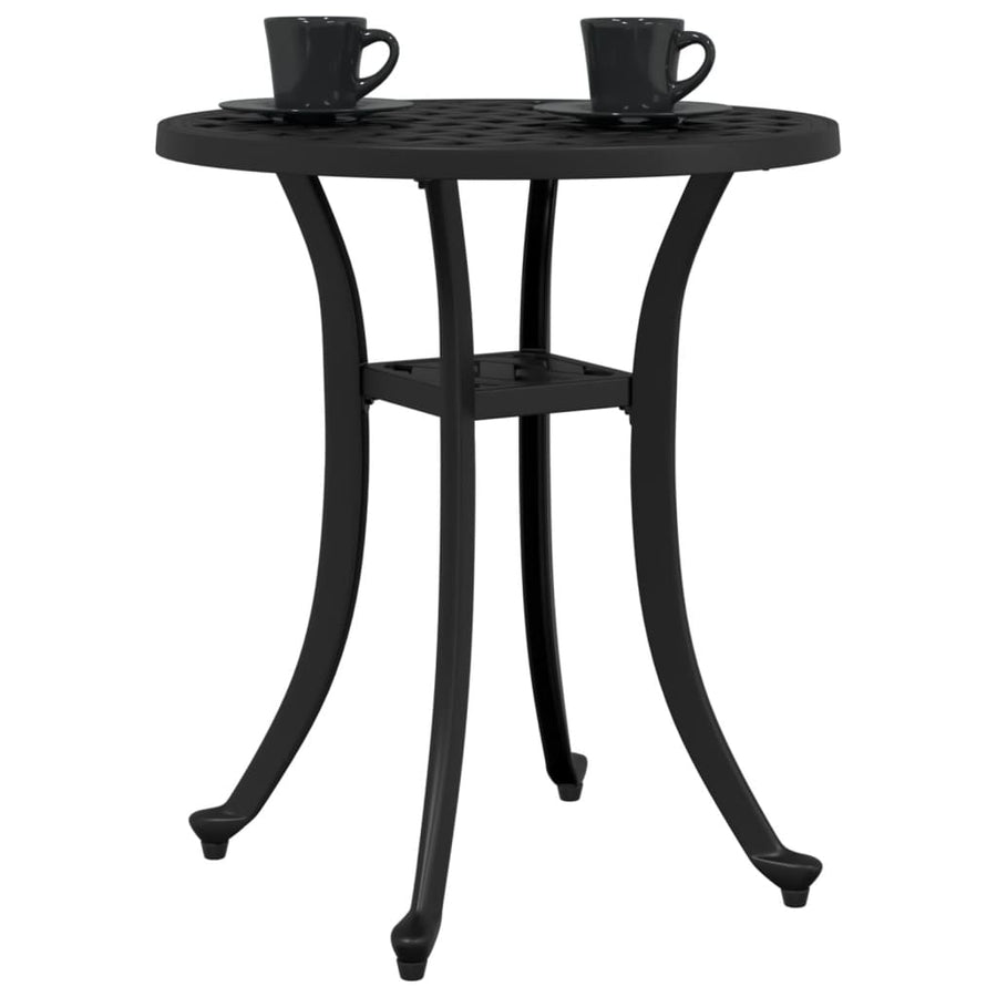 Tuintafel Ø 48X53 Cm Gietaluminium Zwart