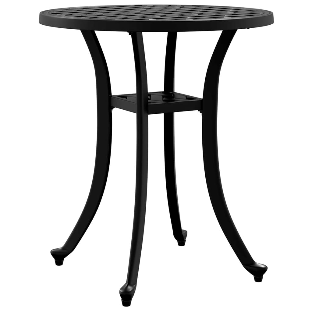 Tuintafel Ø 48X53 Cm Gietaluminium Zwart