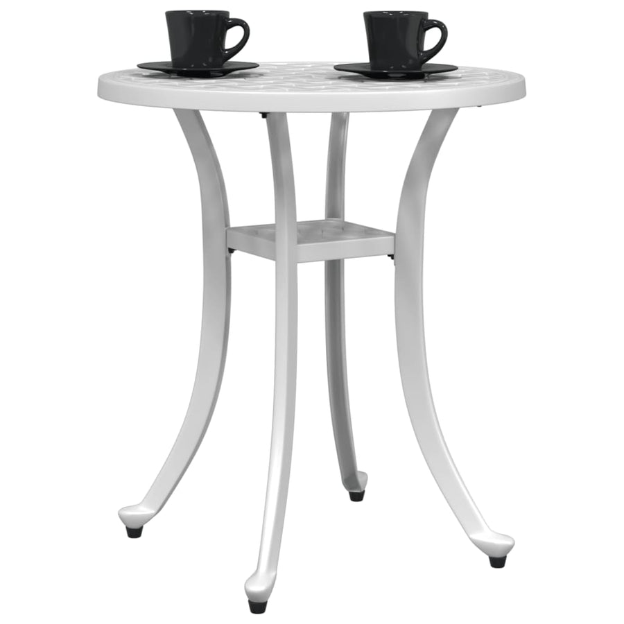 Tuintafel Ø 48X53 Cm Gietaluminium Wit