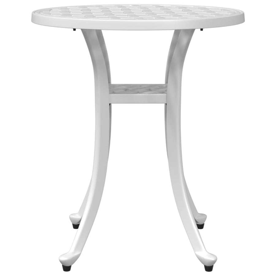 Tuintafel Ø 48X53 Cm Gietaluminium Wit