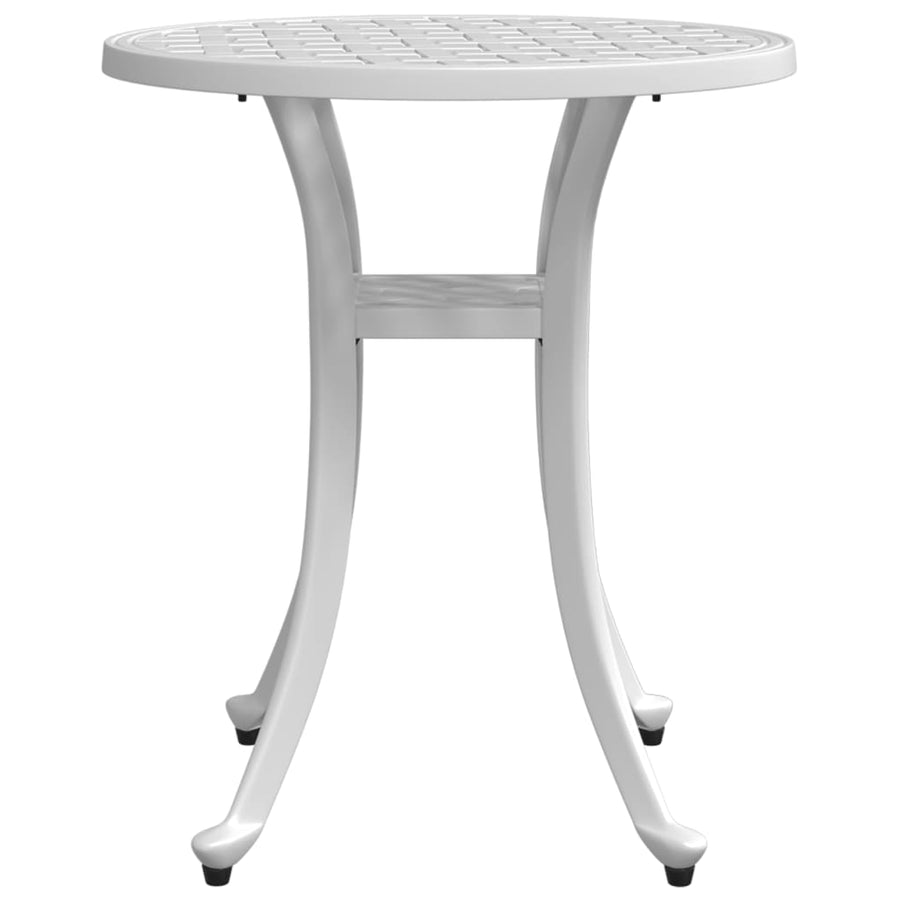 Tuintafel Ø 48X53 Cm Gietaluminium Wit