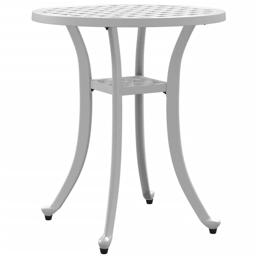 Tuintafel Ø 48X53 Cm Gietaluminium Wit