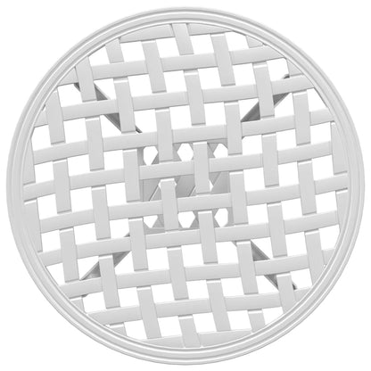 Tuintafel Ø 48X53 Cm Gietaluminium Wit