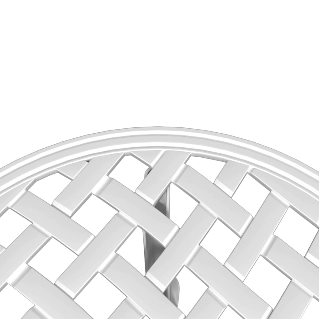 Tuintafel Ø 48X53 Cm Gietaluminium Wit