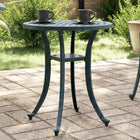 Tuintafel Ø 48x53 cm groen gietaluminium