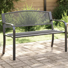 Garden bench 119 cm steel black