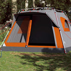 7-person family tent quick release grey and orange