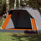 4-person pop-up tent grey and orange