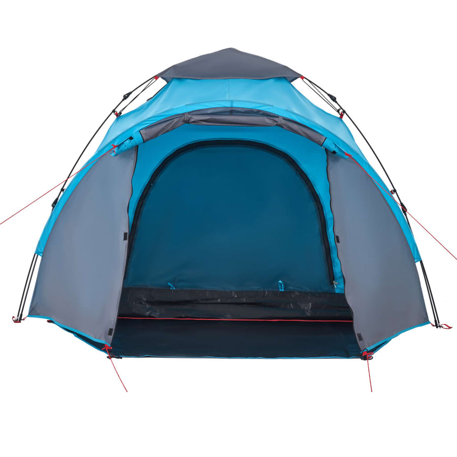 Koepeltent 3-persoons snelontgrendeling blauw