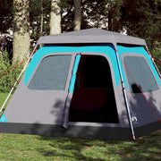Dome tent 4-person quick release blue