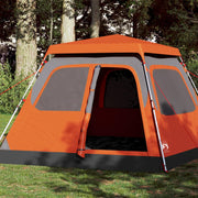 Dome tent 4-person quick release grey and orange