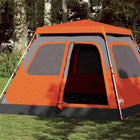 Koepeltent 6-persoons 310x285x200 cm grijs oranje