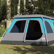 Dome tent 8-person quick release blue