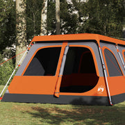 Dome tent 8-person quick-release grey and orange