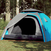 Dome tent 4-person quick release blue