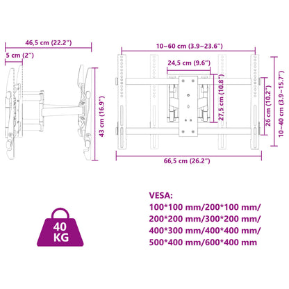 Tv-muurbeugel 37-80 inch scherm 40 kg Max VESA 600x400 mm