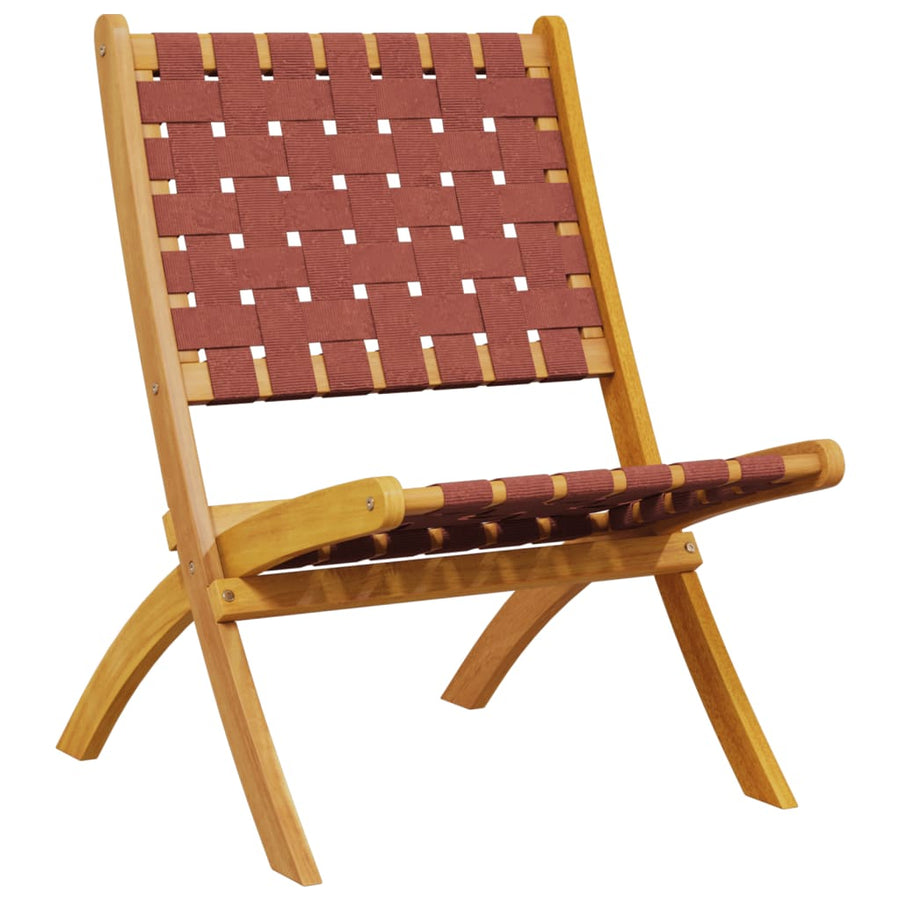 Tuinstoelen Inklapbaar Massief Acaciahout En Stof 2 Rood