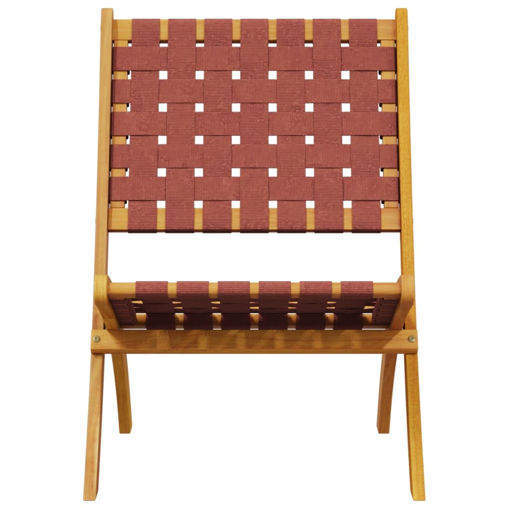 Tuinstoelen Inklapbaar Massief Acaciahout En Stof 2 Rood