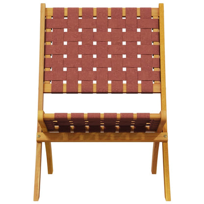 Tuinstoelen Inklapbaar Massief Acaciahout En Stof 2 Rood