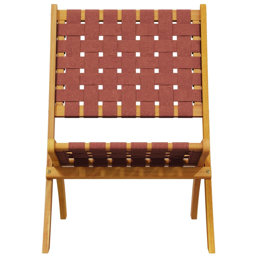 Tuinstoelen Inklapbaar Massief Acaciahout En Stof 2 Rood