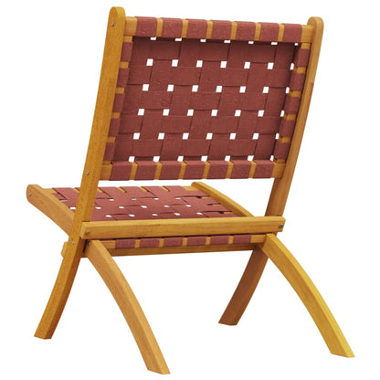 Tuinstoelen Inklapbaar Massief Acaciahout En Stof 2 Rood