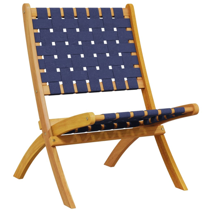 Tuinstoelen Inklapbaar Acaciahout En Stof Donker 2 Blauw