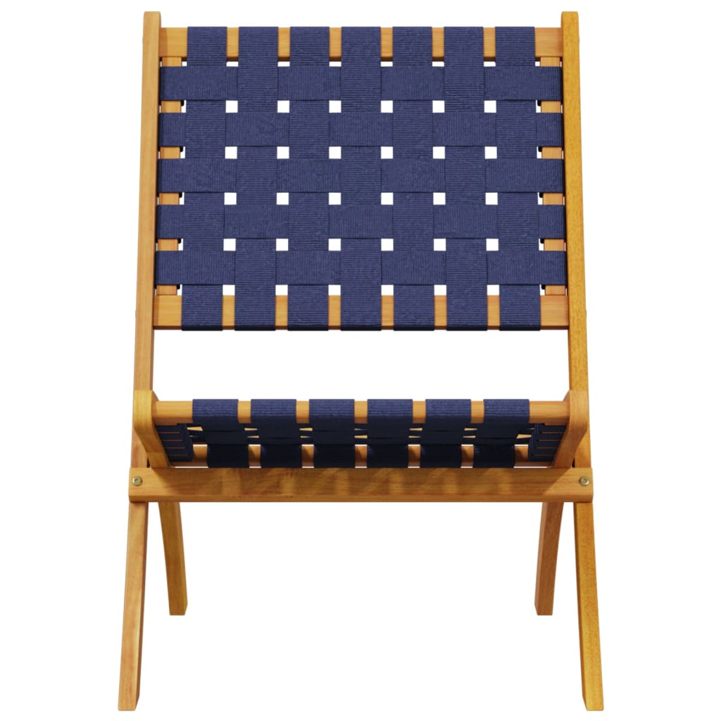 Tuinstoelen Inklapbaar Acaciahout En Stof Donker 2 Blauw