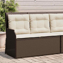 Tuinbankje Verstelbaar Met Kussens Poly Rattan 1 Bruin