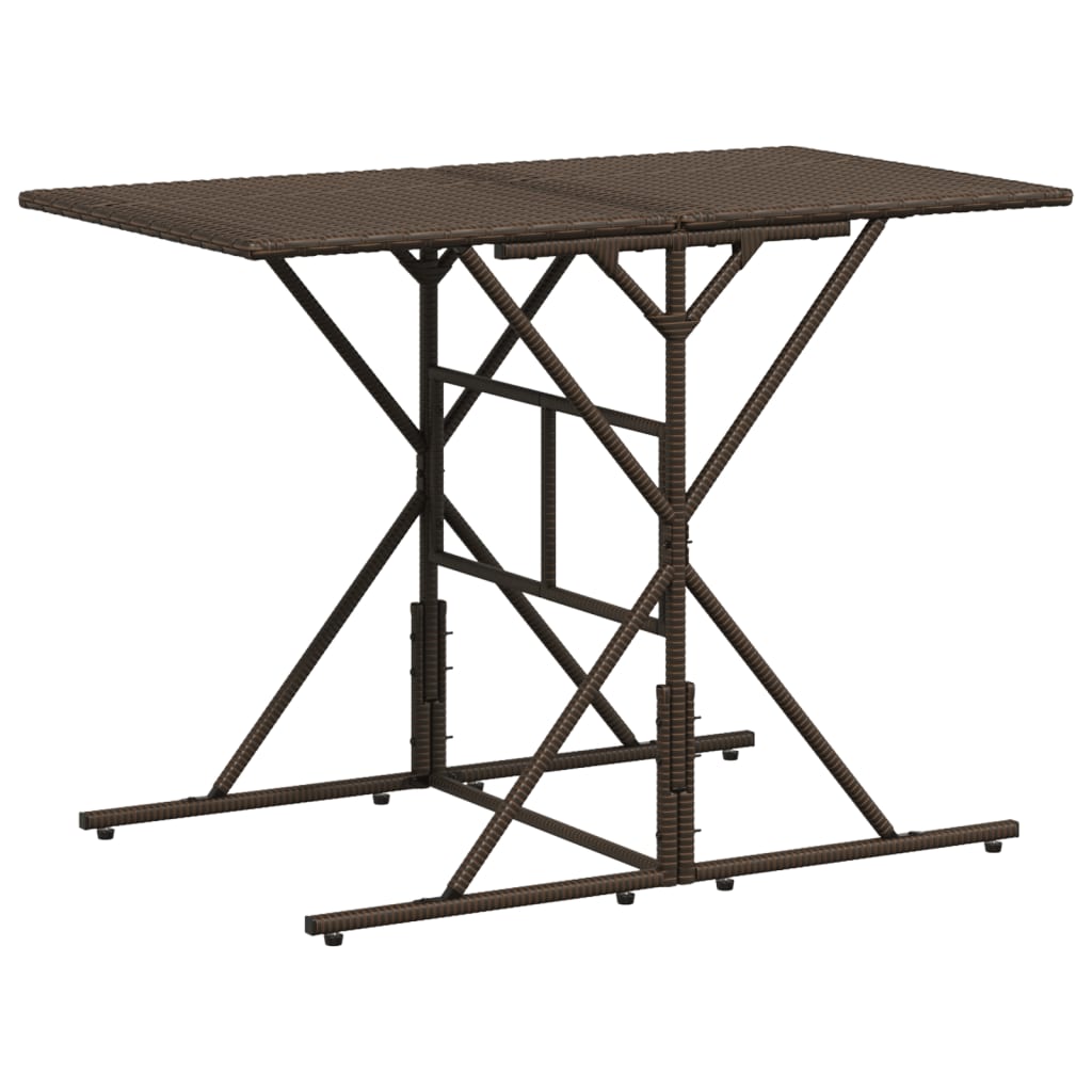 7-delige Tuinset met kussens poly rattan bruin