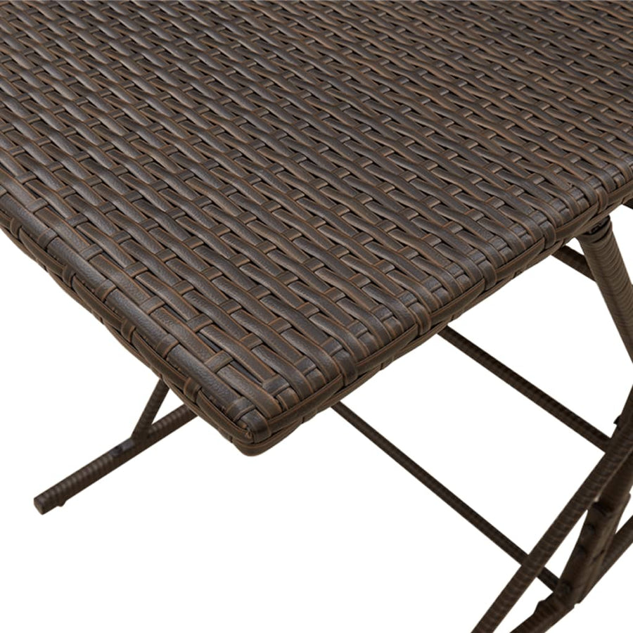 7-delige Tuinset met kussens poly rattan bruin