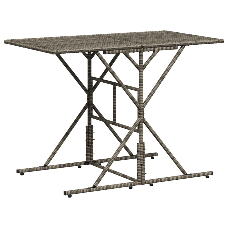7-delige Tuinset met kussens poly rattan grijs