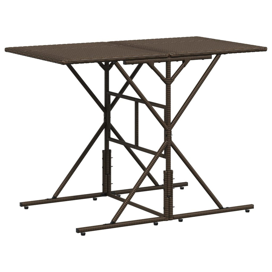 7-delige tuineetset met kussens bruin poly rattan