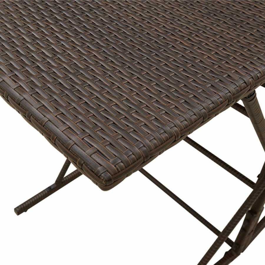 7-delige tuineetset met kussens bruin poly rattan