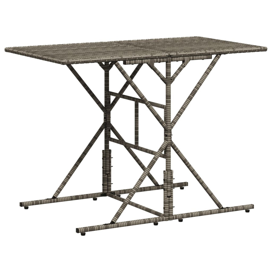 7-delige tuineetset met kussens grijs poly rattan
