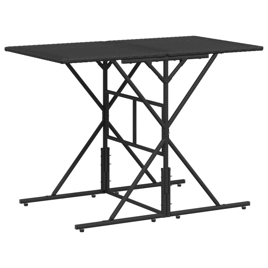 7-delige tuineetset met kussens zwart poly rattan
