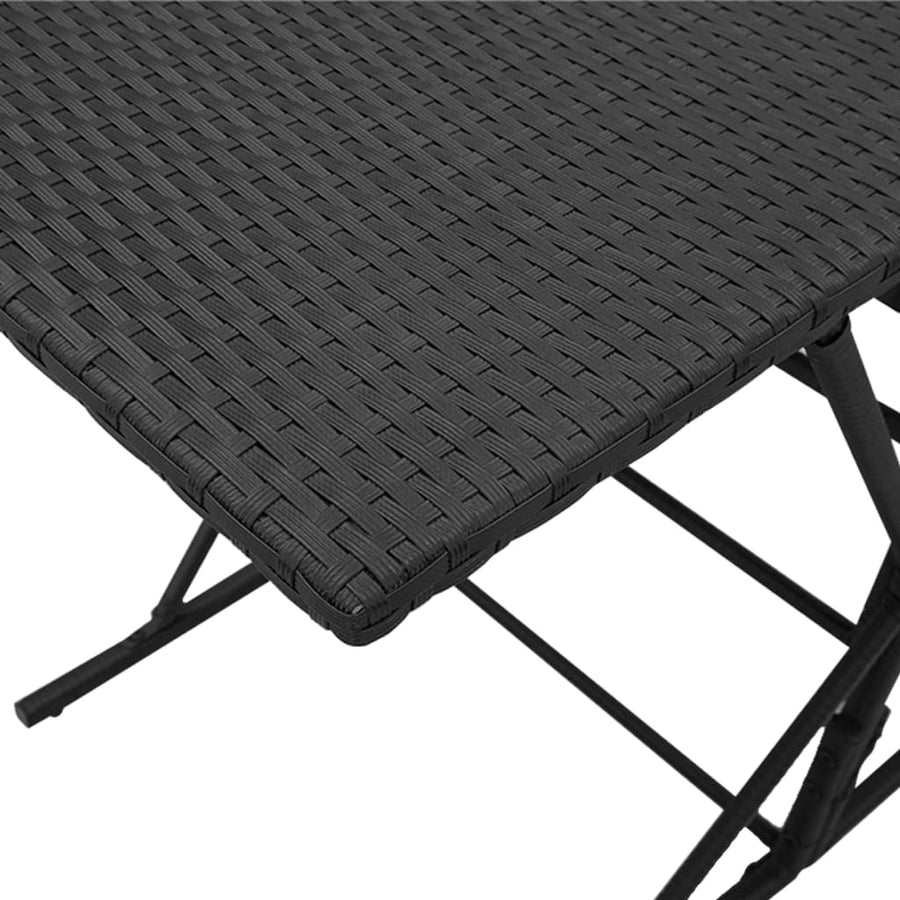7-delige tuineetset met kussens zwart poly rattan