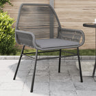 Garden chairs 2 pcs with cushions poly rattan grey