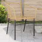 Tuinstoel poly rattan bruin 2 stuks 62x63x83 cm