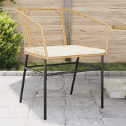 Tuinstoelen 2 st poly rattan bruin 62x63x83 cm