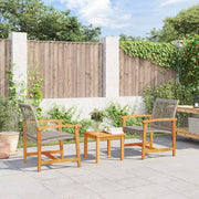 Tuinstoelen 2 stuks poly rattan acaciahout grijs 63x64x80 cm