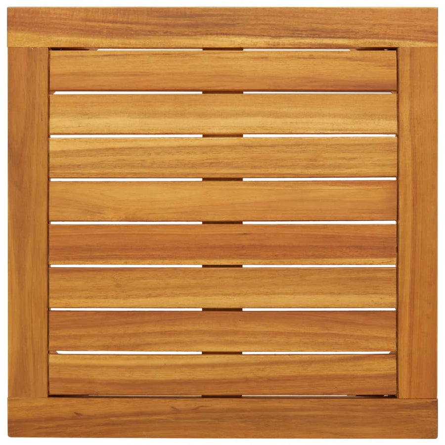 3-Delige Bistroset Poly Rattan En Acaciahout Grijs
