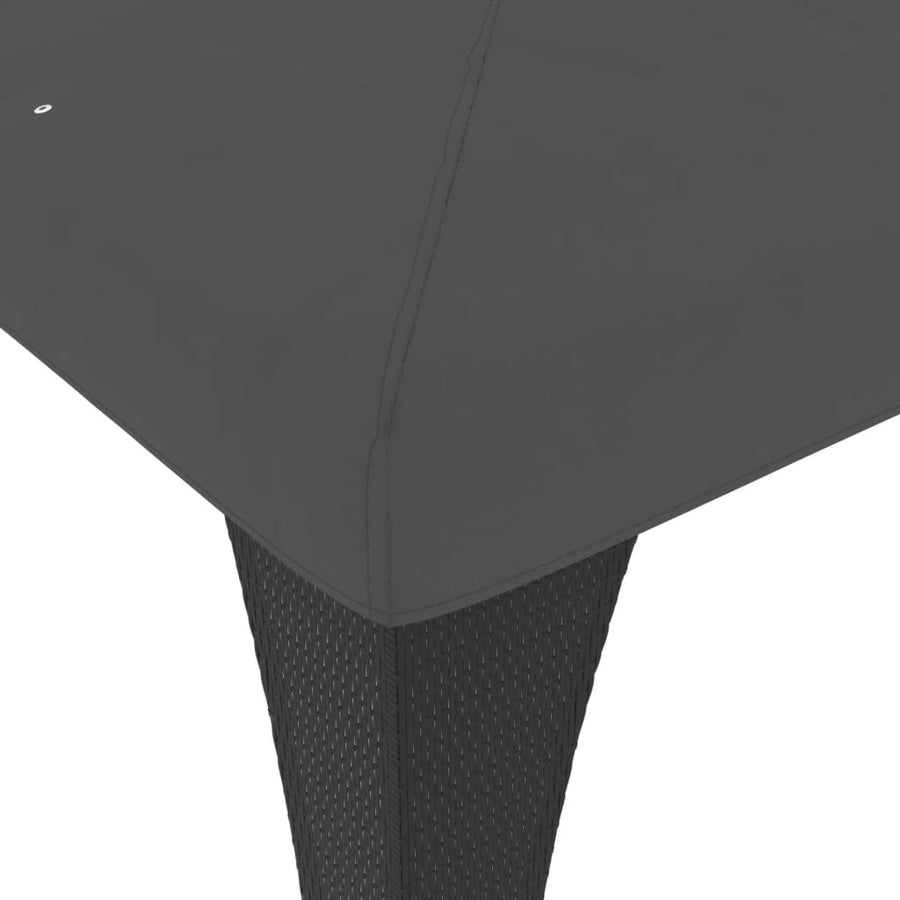 Prieel met dubbel dak 2,98x2,98 m staal antracietkleurig