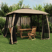 Partytent 293x293 cm staal taupe gaaswanden