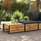 Tuintafel met kruk massief acaciahout 68x68x30 cm