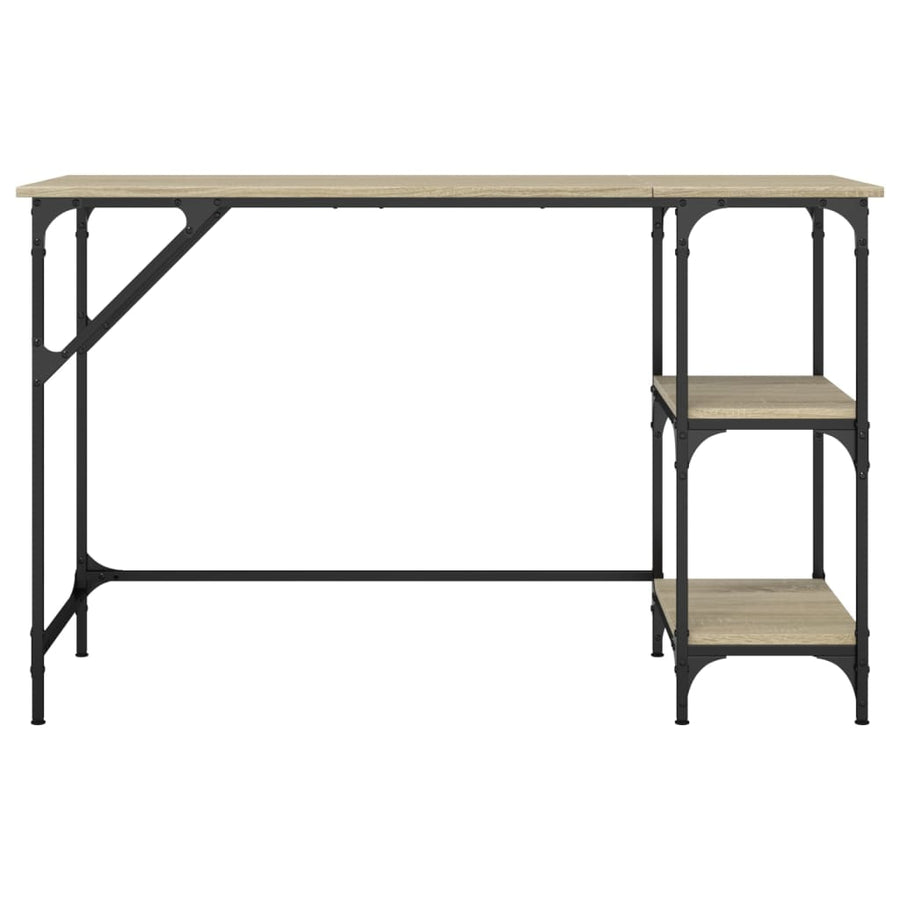 Bureau 120X50X75 Cm Metaal En Bewerkt Hout Kleurig Sonoma eiken